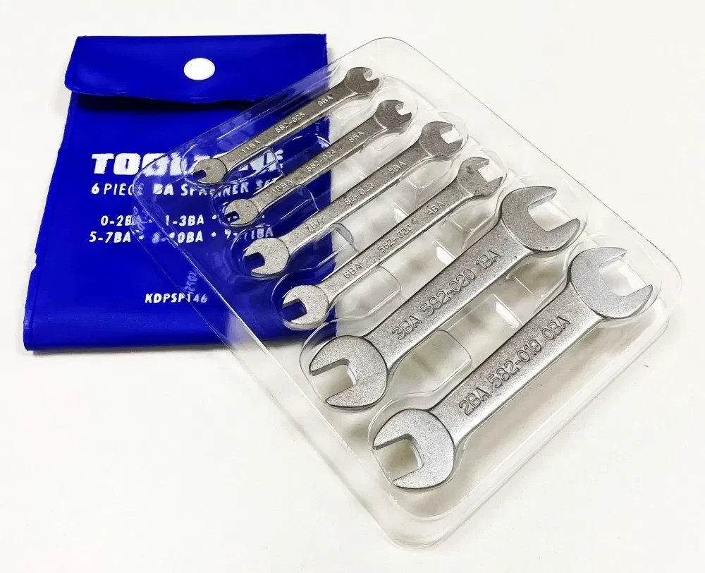 Toolzone Elite BA Spanner Set 6 Pc Open Ended 0BA – 11BA Spanners Model SP146