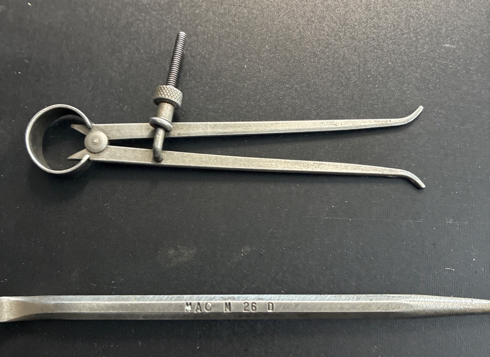 Vintage MAC Tools M 26 D Alignment Pry Bar + Inside Spring Caliper Lot