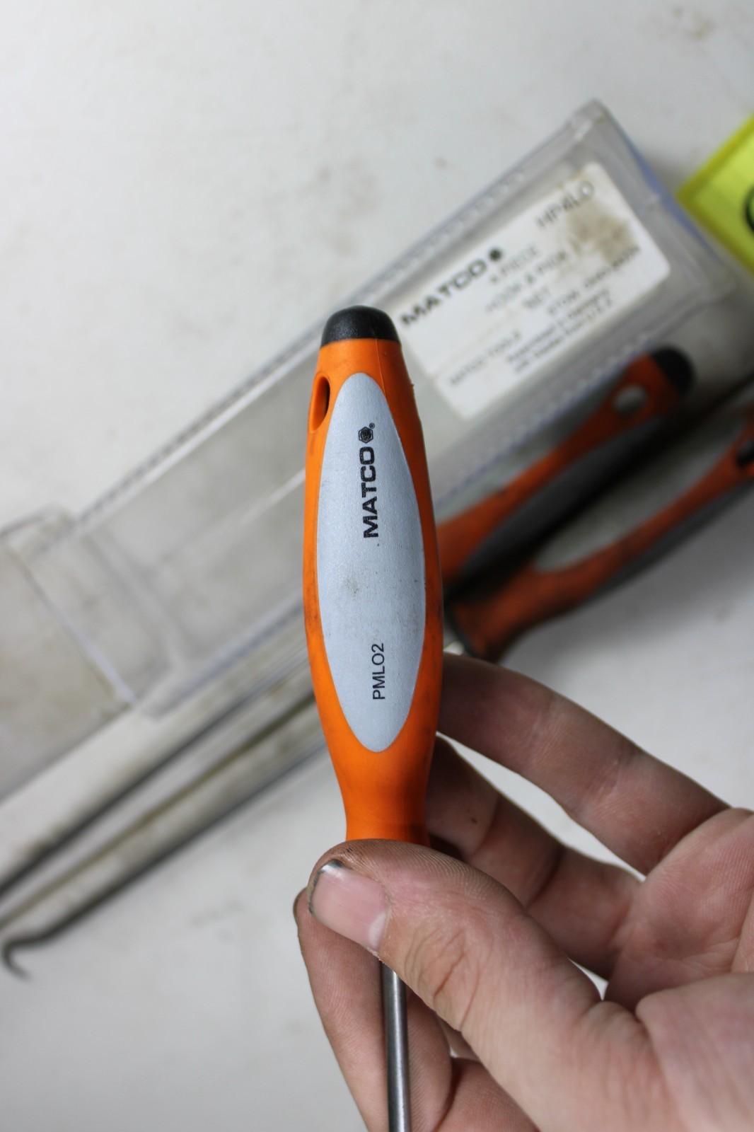 Matco Tools 4 Piece Long Hook and Pick Set orange HP4LRC