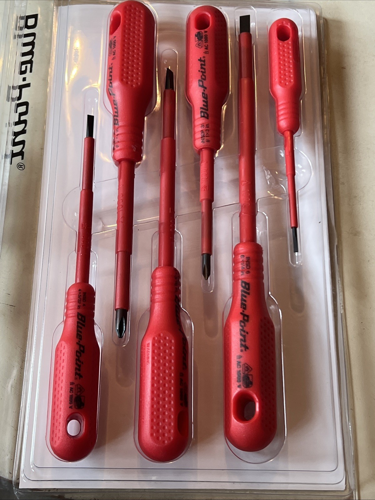 BLUE POINT by Witte INSDX60 6 Piece 1000V Insulated Electrical Screwdriver Set