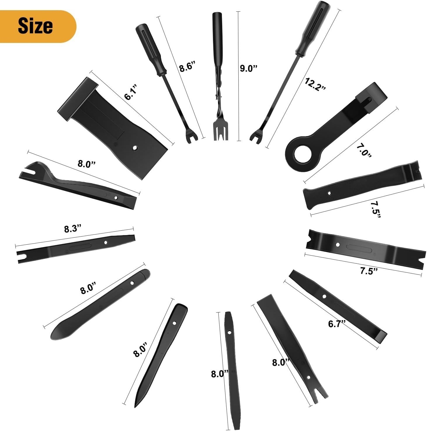 Comprehensive 330-Pcs Automotive Trim Removal Tool Set with Portable Carry Bag
