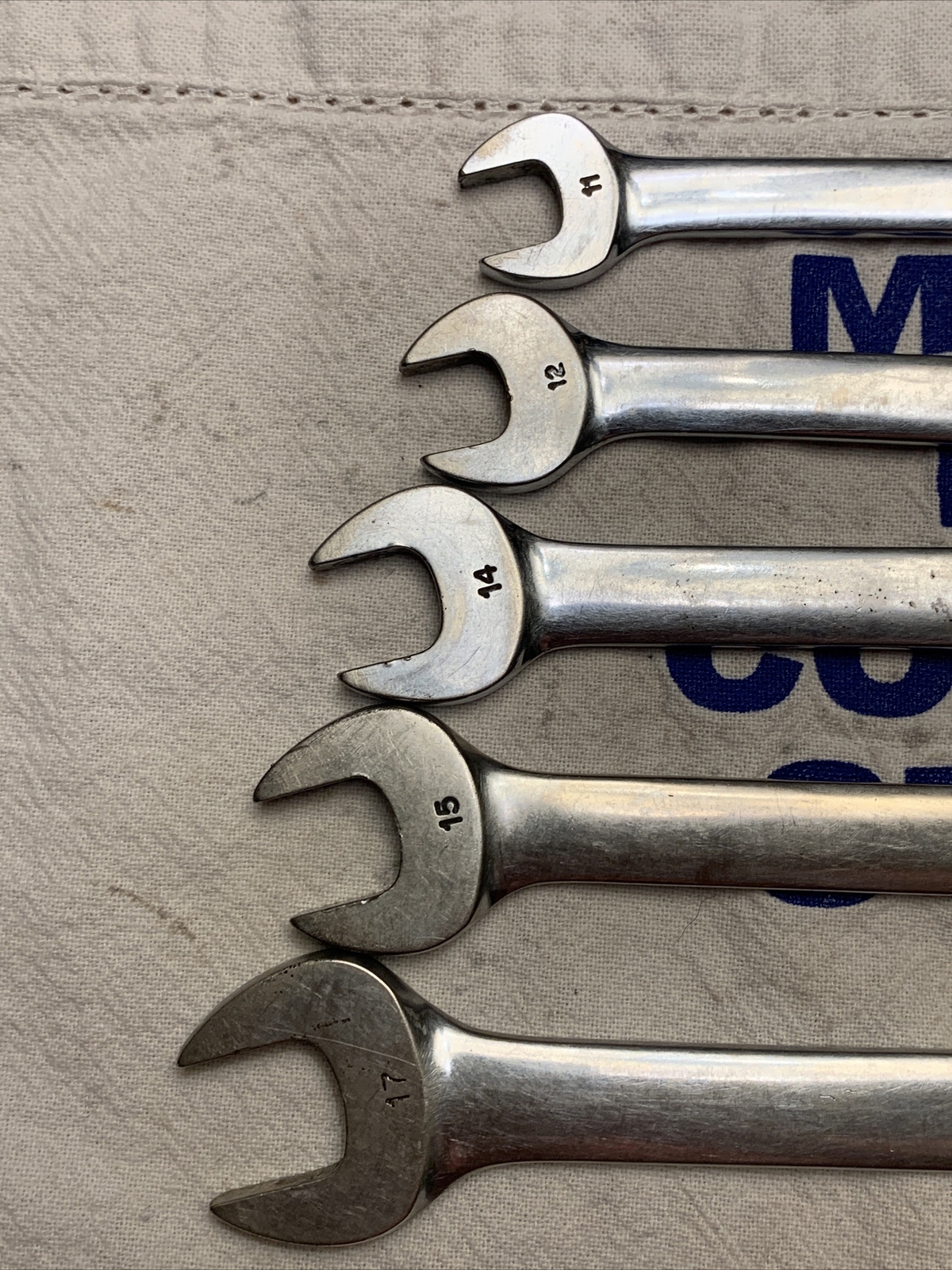 Snap-on Tools USA 5pc Metric 12pt Combo Wrench Set 11mm 12mm 14mm 15mm 17mm