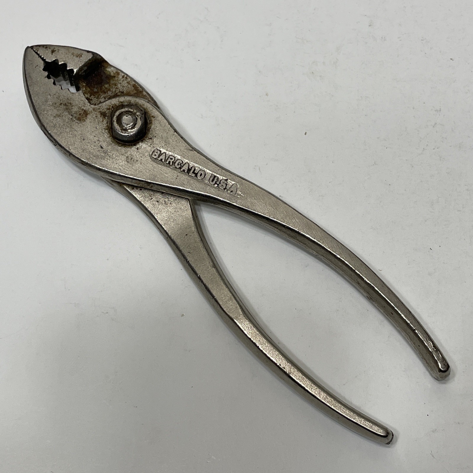 Barcalo Slip Joint Pliers Made In USA Chrome Vintage 6.5″ Buffalo