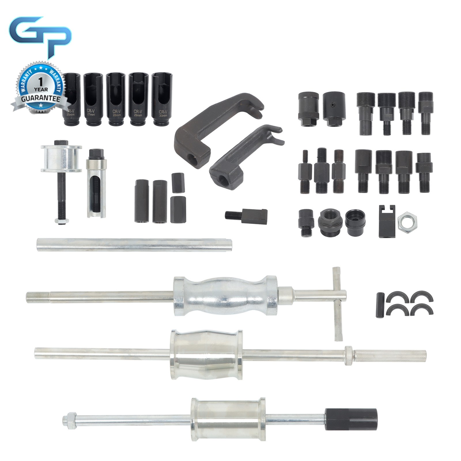 Diesel Injector Extractor Slide Hammer Puller Adapter Tool Kit 40PC Auto Truck