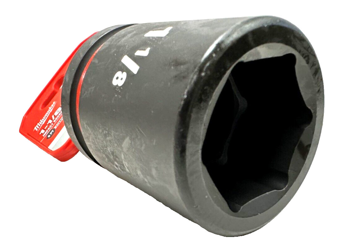 Milwaukee 49-66-6309 3/4″ Drive Standard Length Impact Socket 1-1/8″ 6 Point