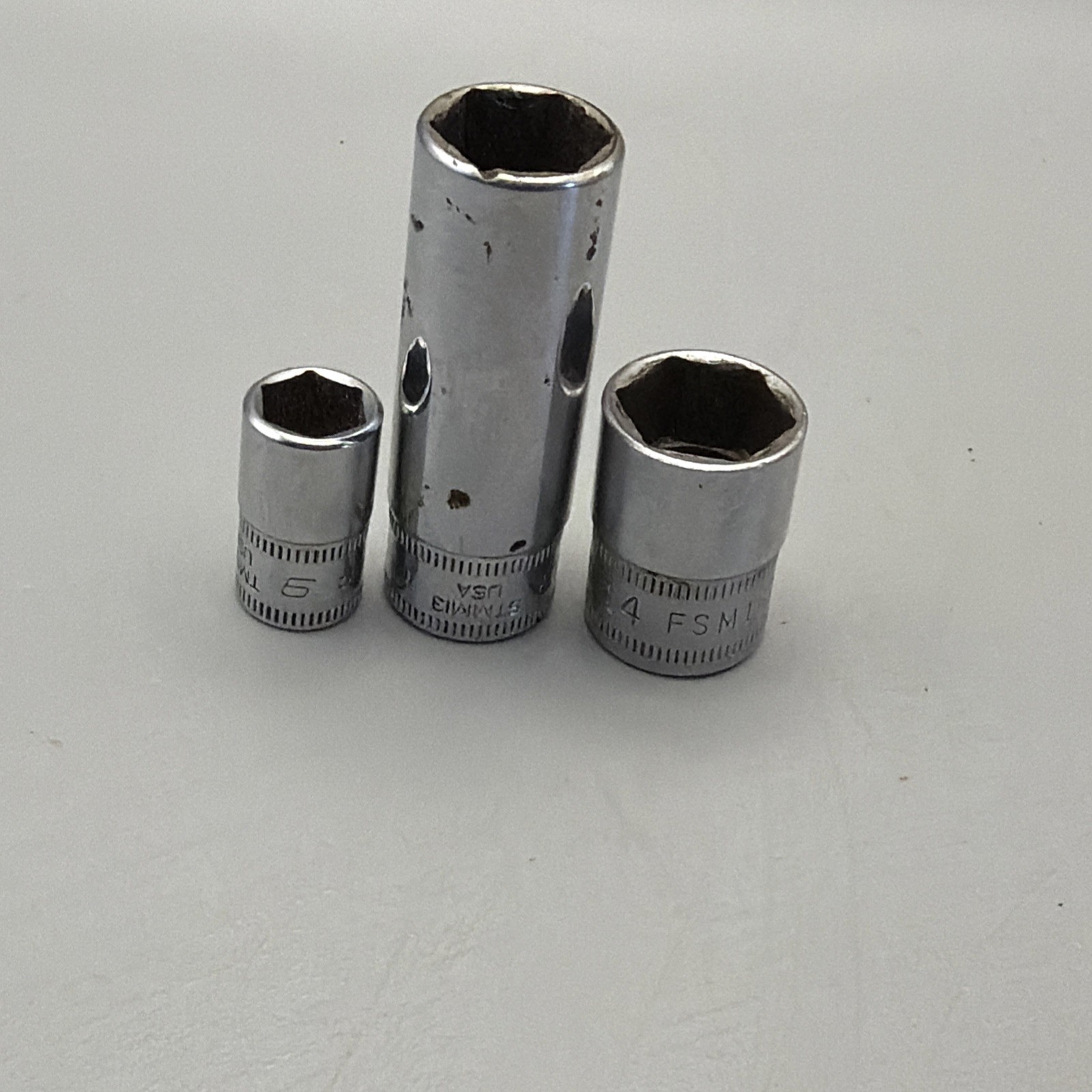 Snap On Set Of 3 Sockets Metric (TMM9, STMM13, FSM141), 6 Pt