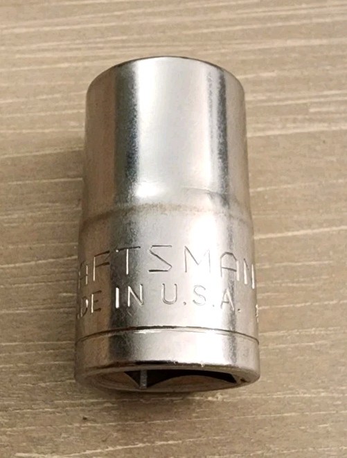 Craftsman 15mm Socket 12 Point 1/2″ Drive VV 44236 (No Knurl M/M)