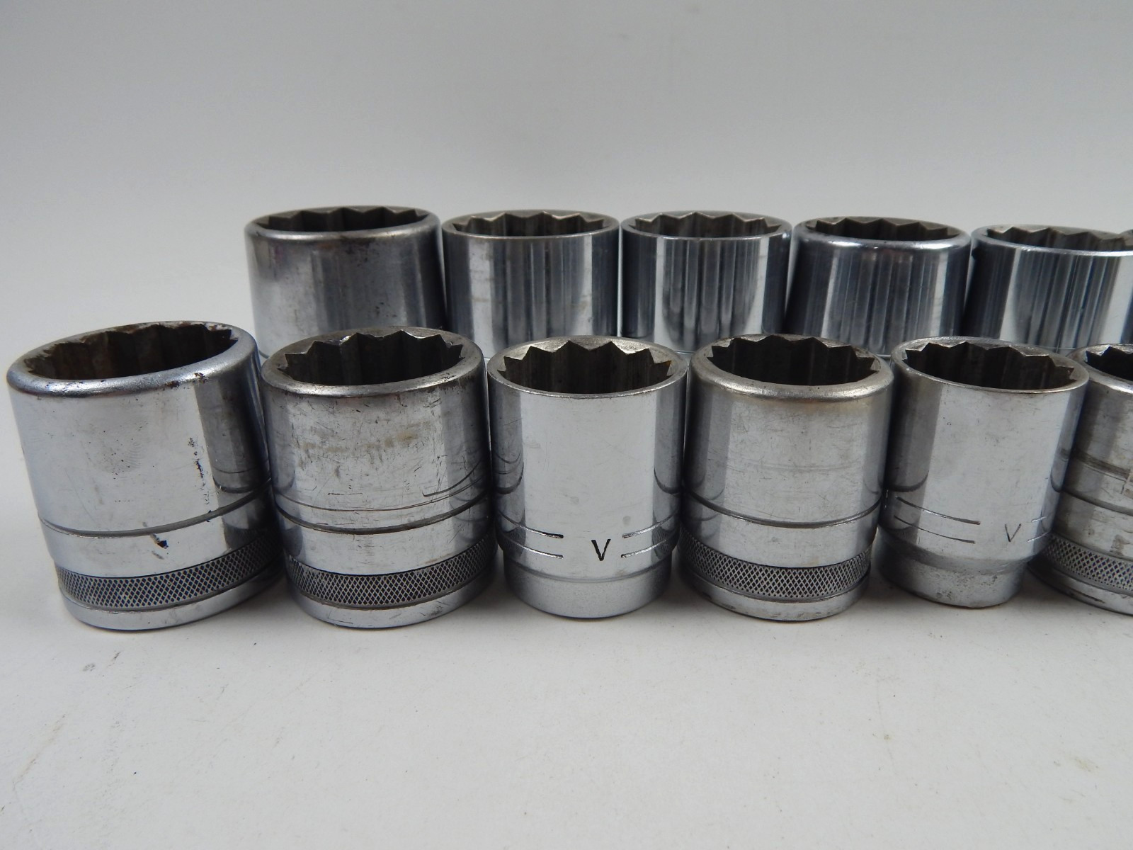 Vtg Craftsman Circle K & -V- Series 3/4″ Drive 20pc Socket Set Ratchet Extension