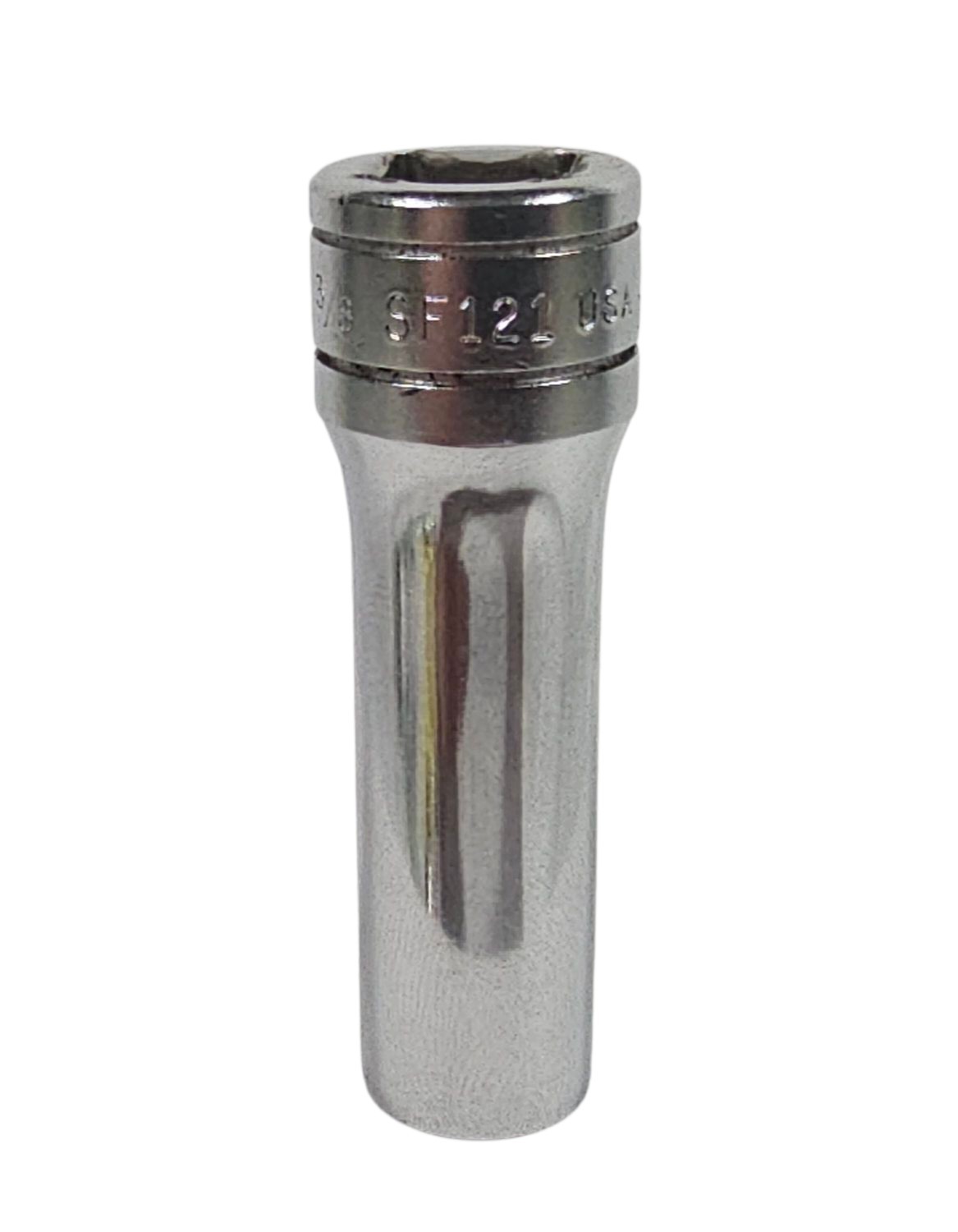 Snap On SF121 3/8” Drive 12 Pt 3/8 Flank Dr Deep Chrome Socket USA