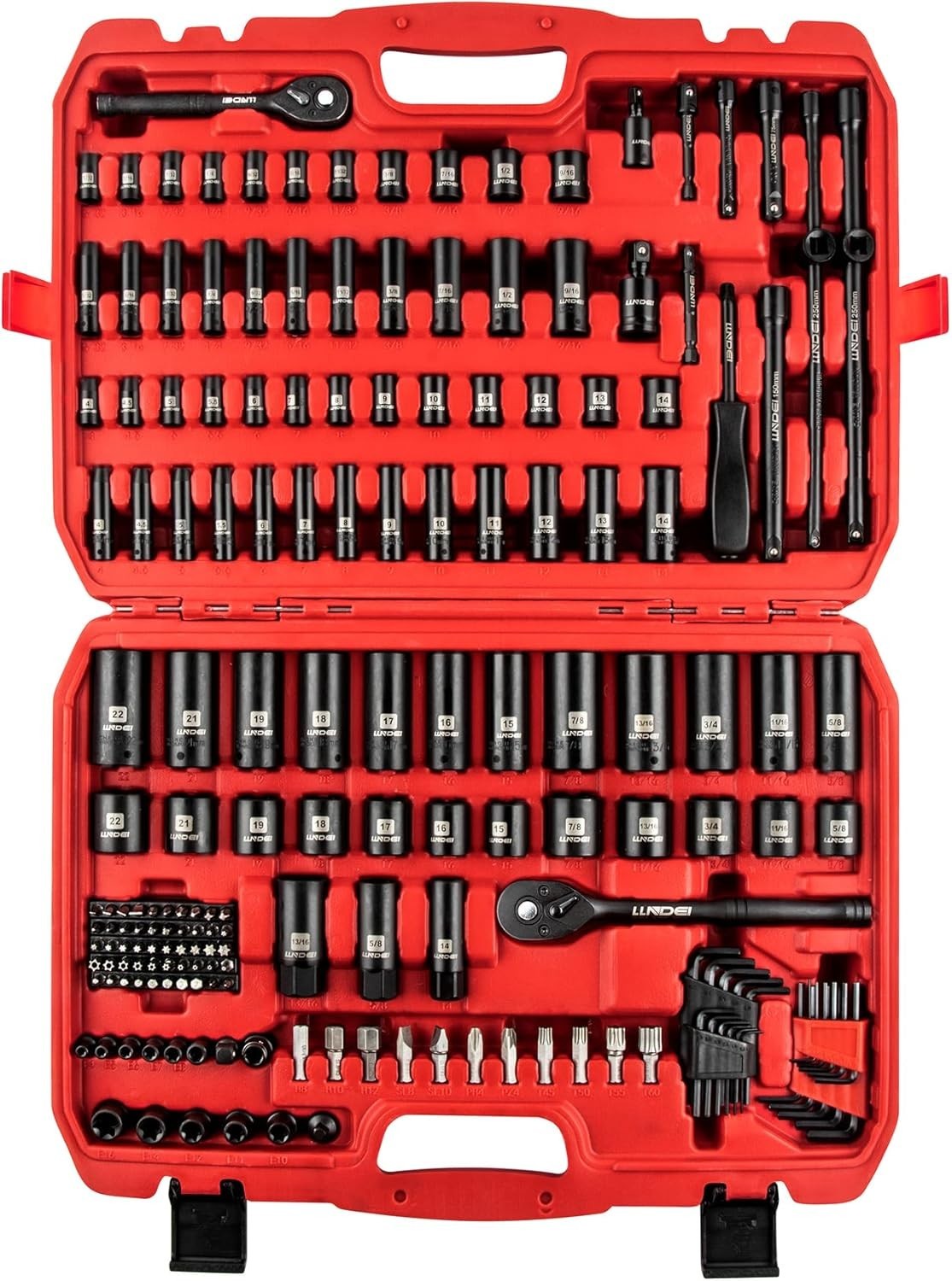 Durable 186-Piece Socket Set with Ratchet Handle – Perfect for Automotive Repair