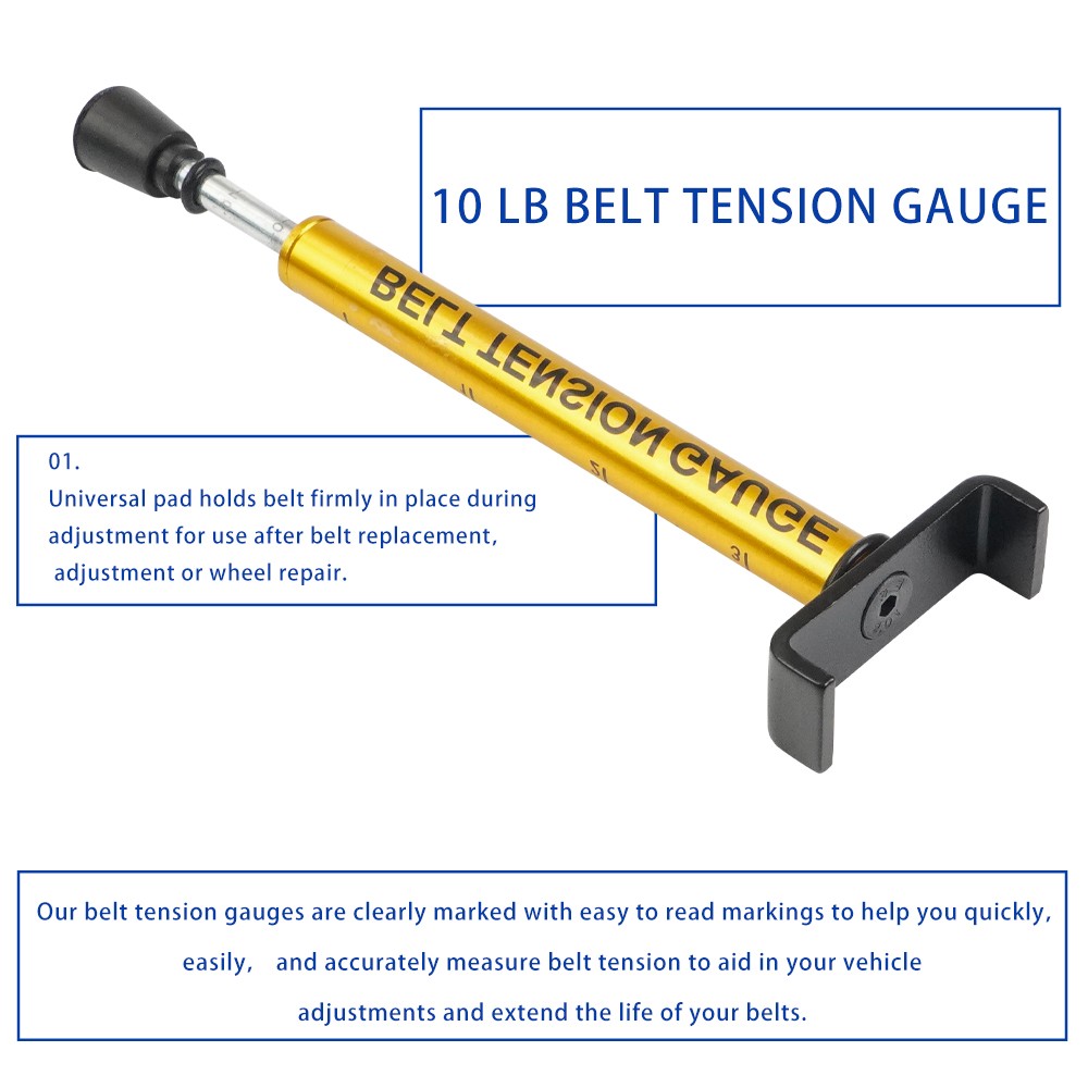 Motorcycle Adjustable Belt Tension Gauge Tool Fit Harley & All Belt Drive Bike