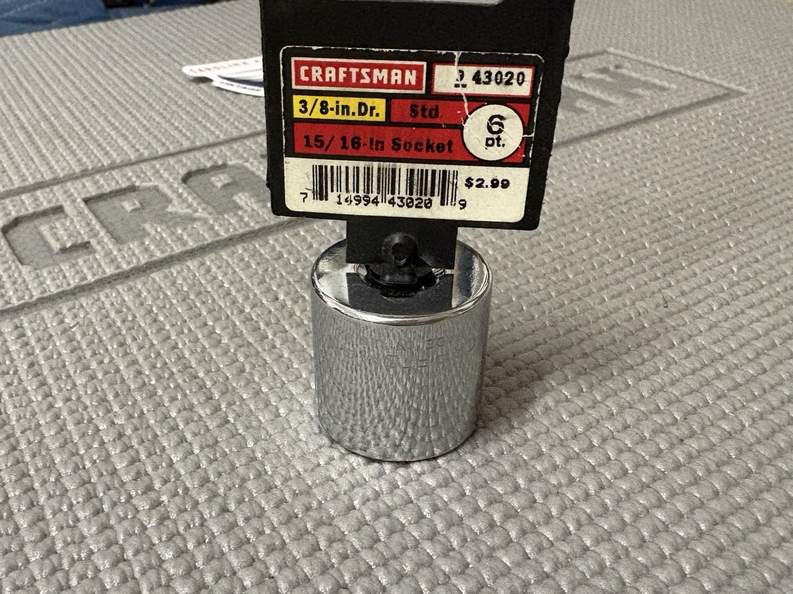 NOS Sears Craftsman USA 3/8” Drive 15/16” Socket 6 Point 43020 GK Rare Size 6pt