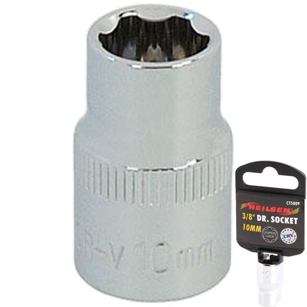 Neilsen 3/8″ Drive Standard Shallow Square Metric Single Socket 10mm