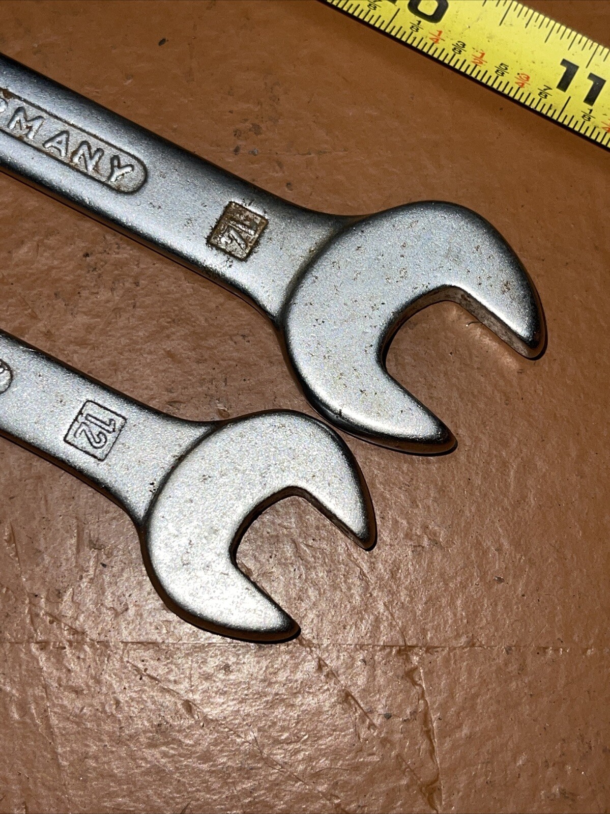 Vintage WGB 12 X 13 MM & 14 X 15 MM Metric Open End Wrench Set West Germany