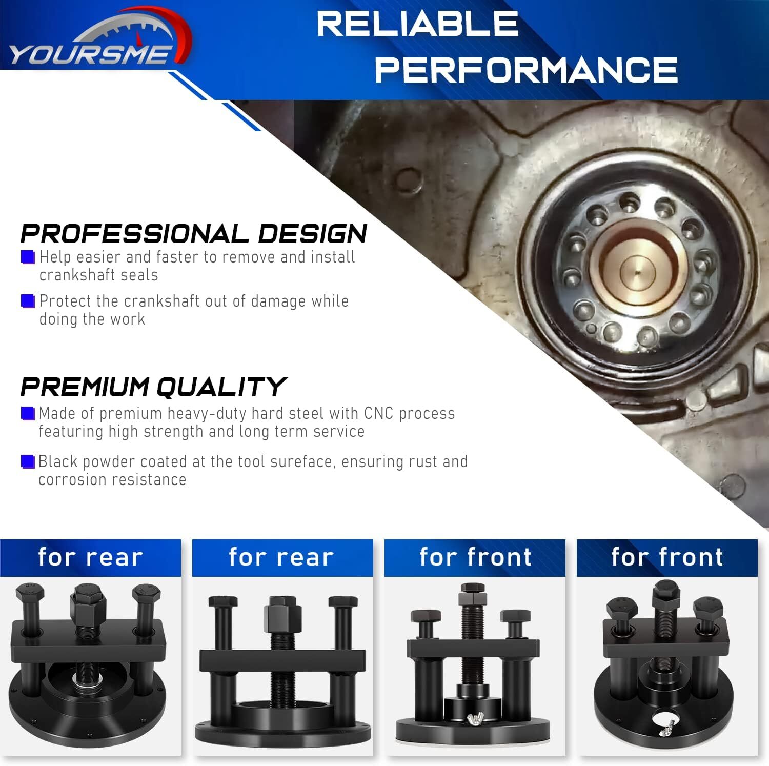 Front Rear Crankshaft Oil Seal Remover Installer Tool Set For Detroit DD13 DD15