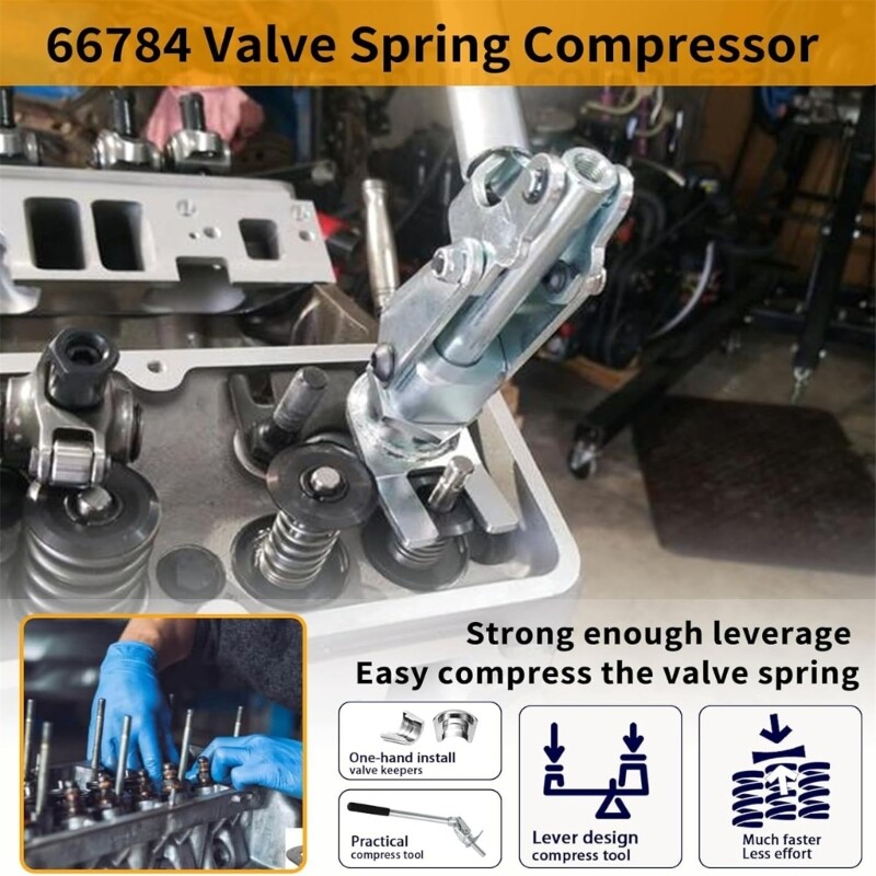 66784 Compressor Kit for All 3/8 and 7/16In Rockers Studs Removal Installer Tol