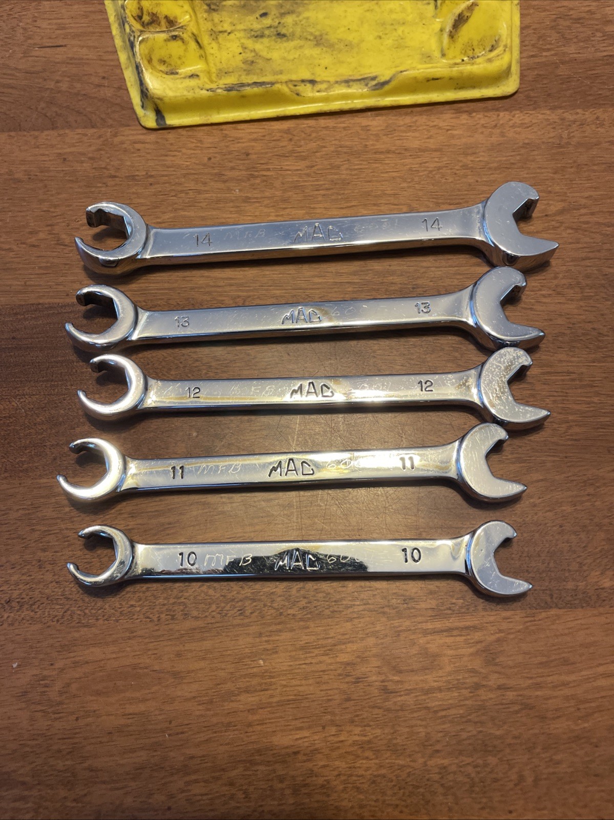 Mac 5Pc Metric Combo Speed Flare Nut Line Wrench Set 10MM 14MM 6Pt COBR USA