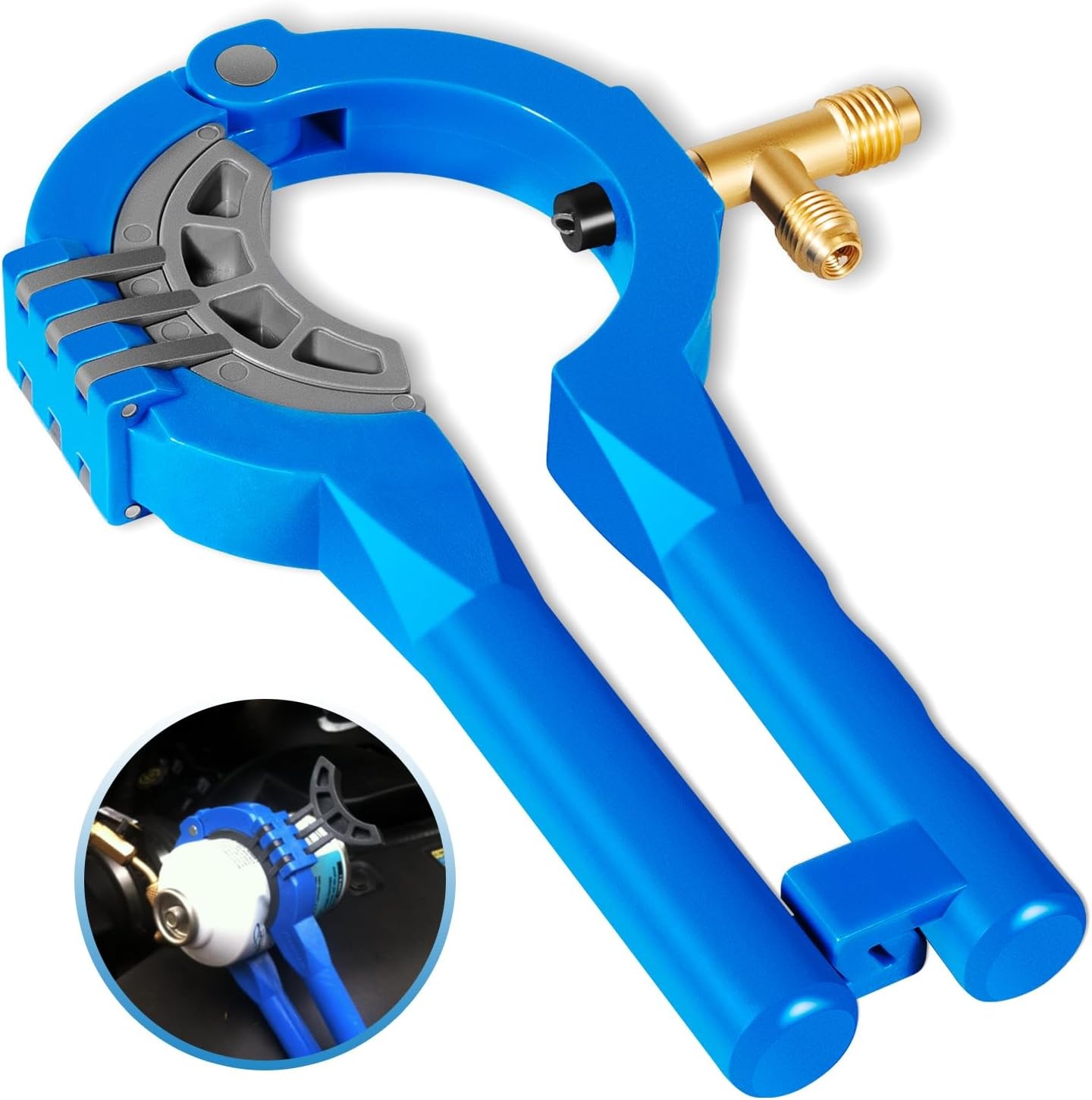 Side Can Tap for R12 R134A Air Conditioning Refrigerant Manifold System/Additive