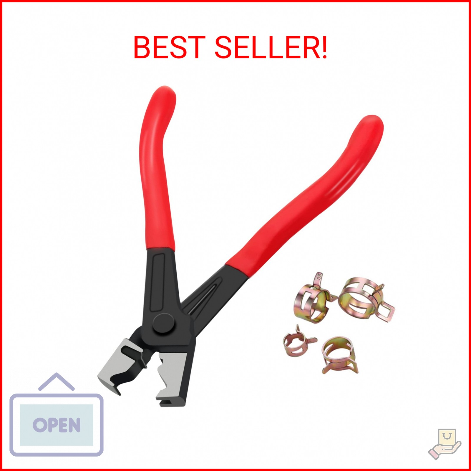 Tnisesm Hose Clamp Pliers Clic-R Type for Automobile Collar Pliers CV Boot Clamp