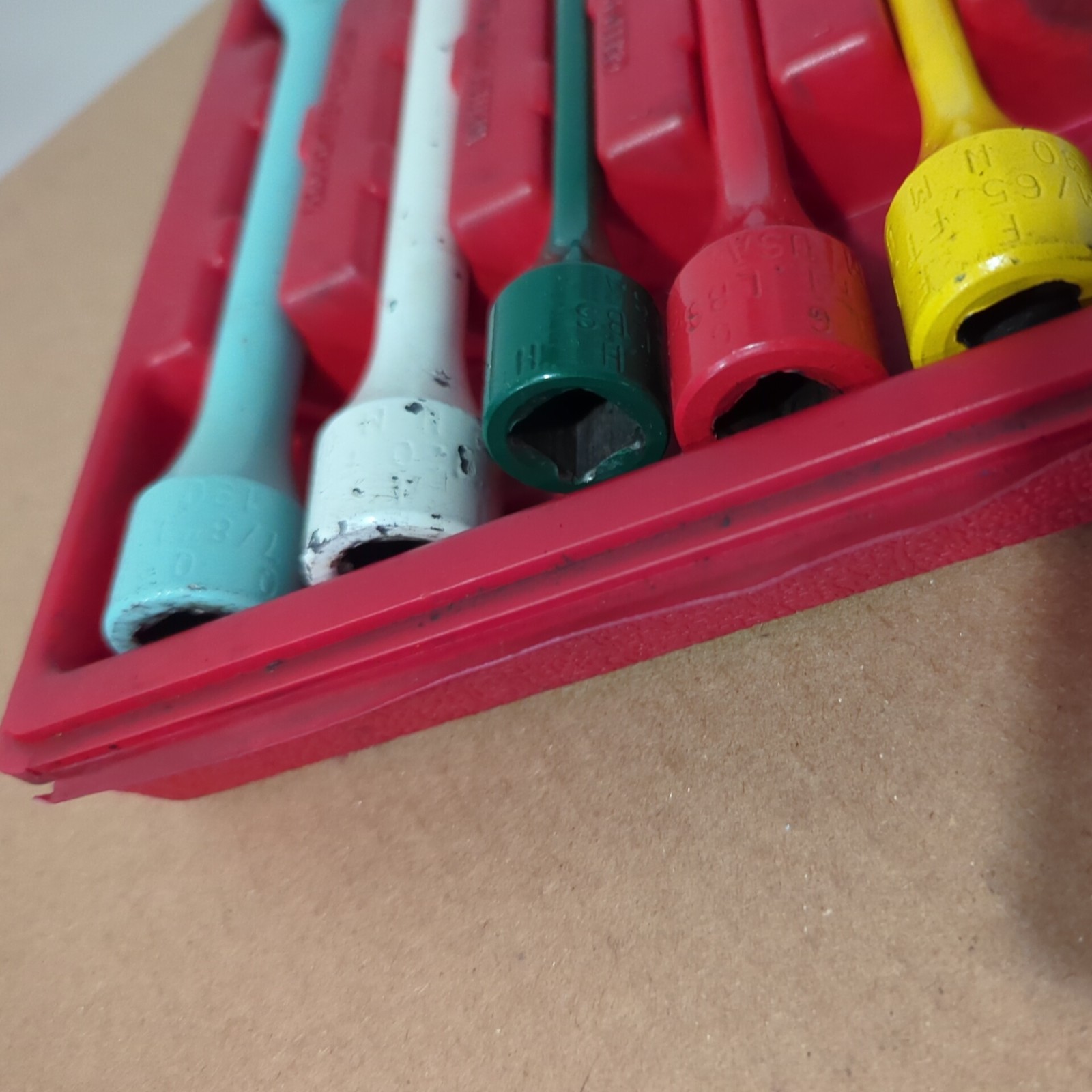AJ Manufacturing AJ1510 10pc Torque Stick Set 1/2″ Drive Color Coded-Missing Lid