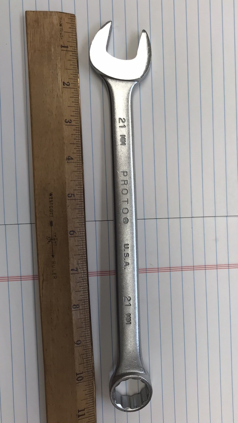 1 pc. PROTO 1221M 21 MM PROFESSIONAL COMBINATION WRENCH. USA (loc stk)