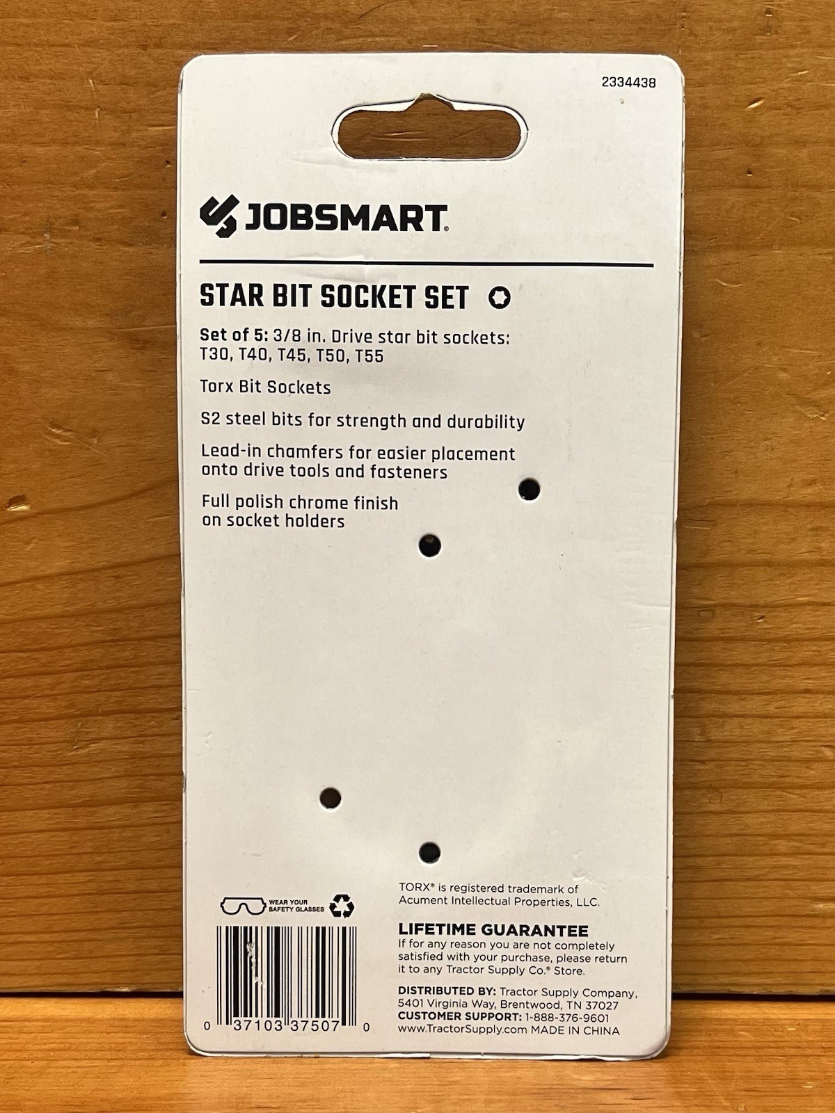 JOBSMART 2334438 3/8″ 5 Pc Star Bit Socket Set