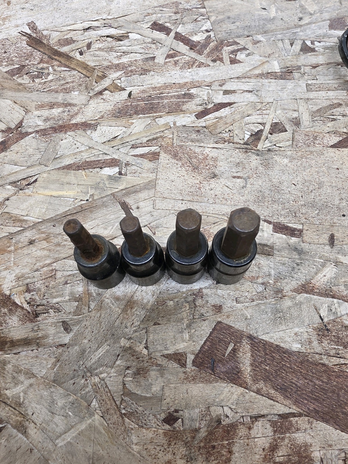 Husky Pro 3/8 Drive 4 Pc Hex Bit Socket Set 7/32-3/8 in Chrome Used 22257P-22260