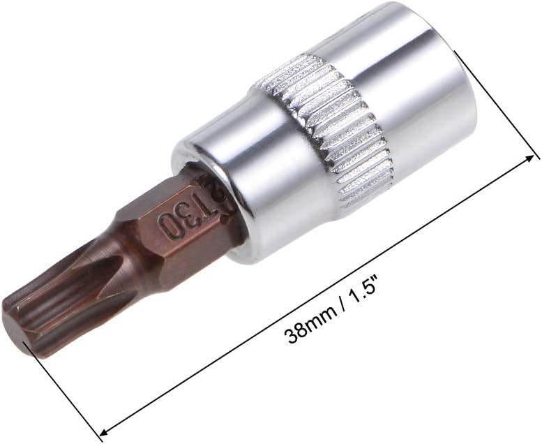 uxcell 3pcs 1/4″ Drive x T30 Torx Bit Socket, S2 Steel Bits CR-V Sockets