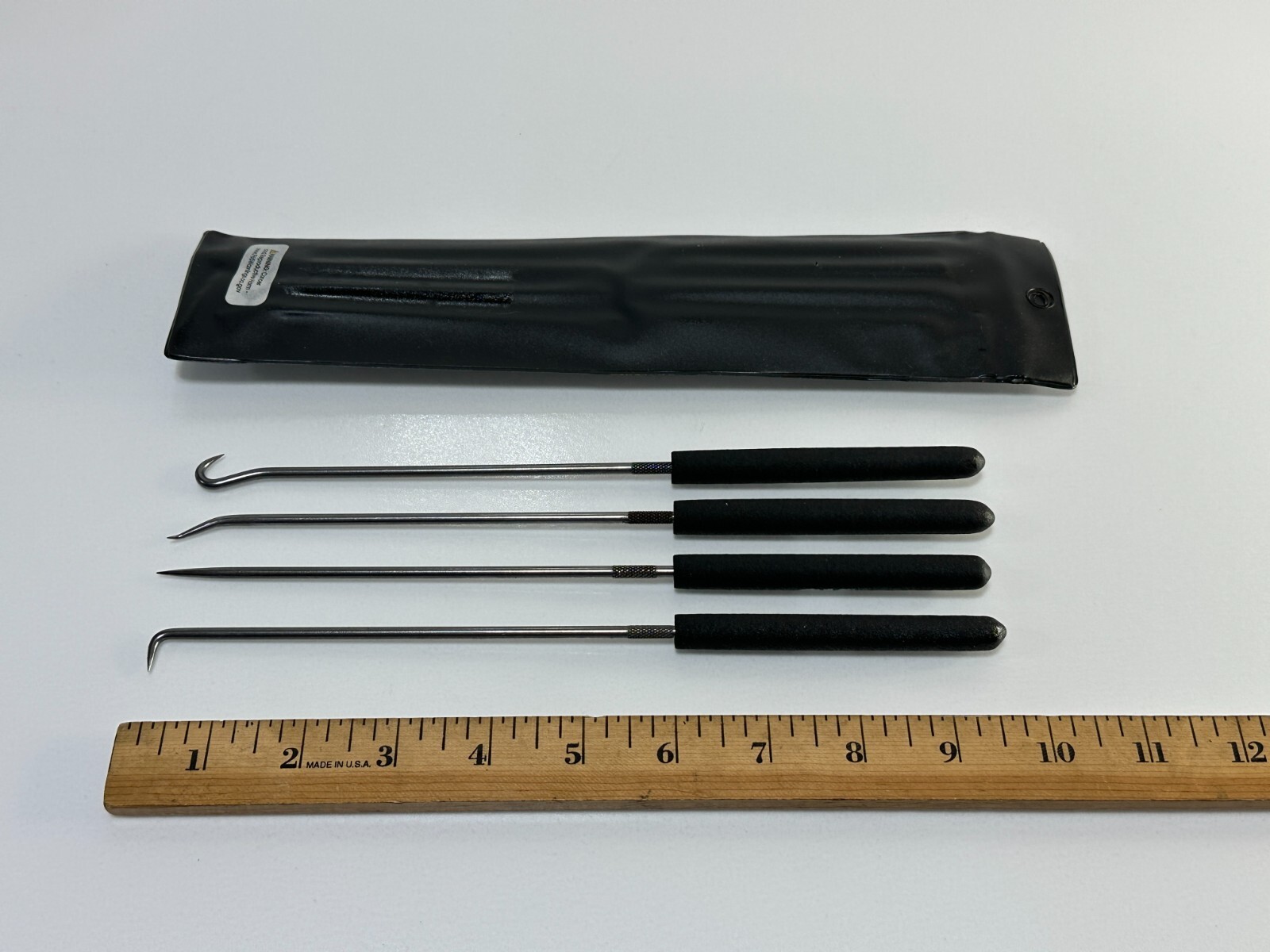NEW SK Tools USA 4pc Long Hook and Pick Set, Straight Angle Hook Bent – 90353
