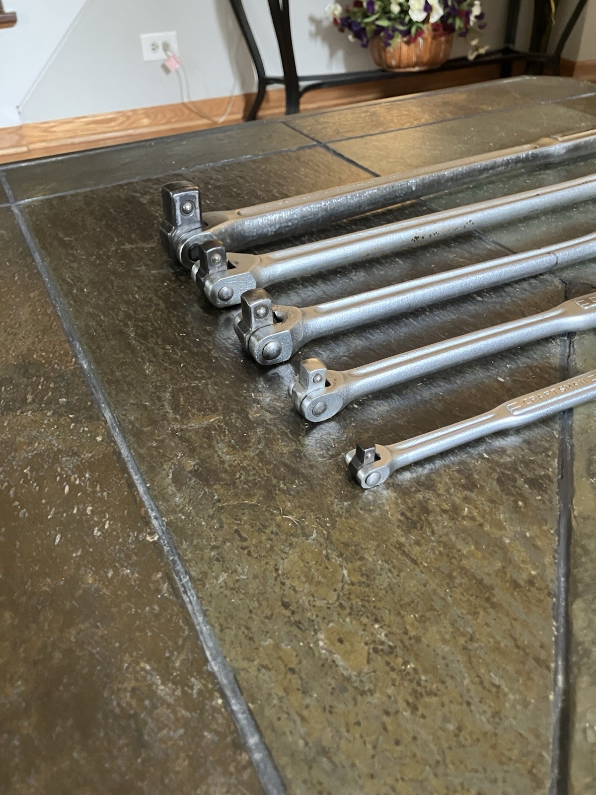 Craftsman 5 Piece Breaker Bar Set 1/4” 3/8” 1/2” & 1/2” Long, 3/4” / USA