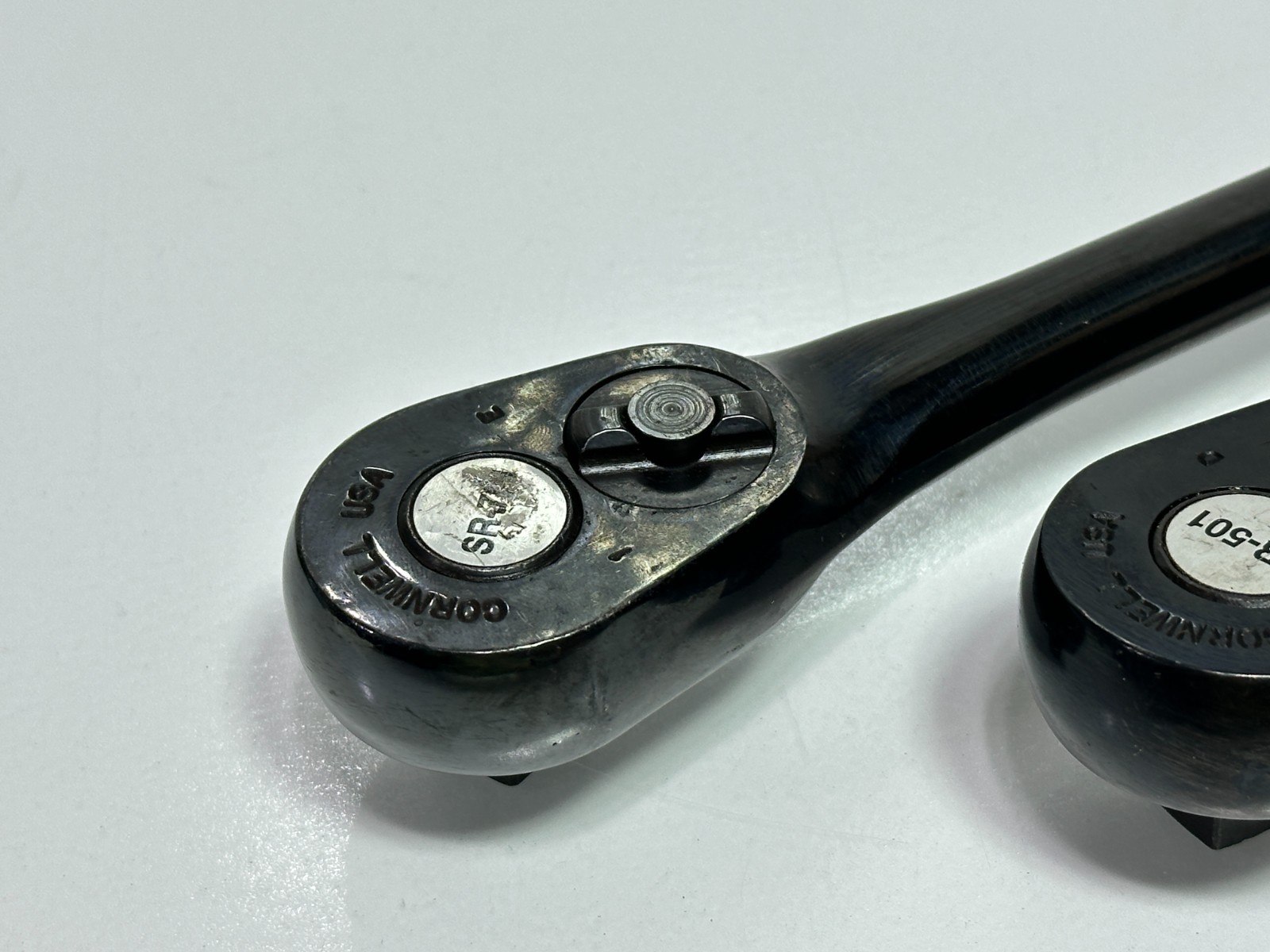 Cornwell USA 2pc SR-701 & SR-501 Ratchet Set Pair, 1/2” Drive BLACK Oxide Finish