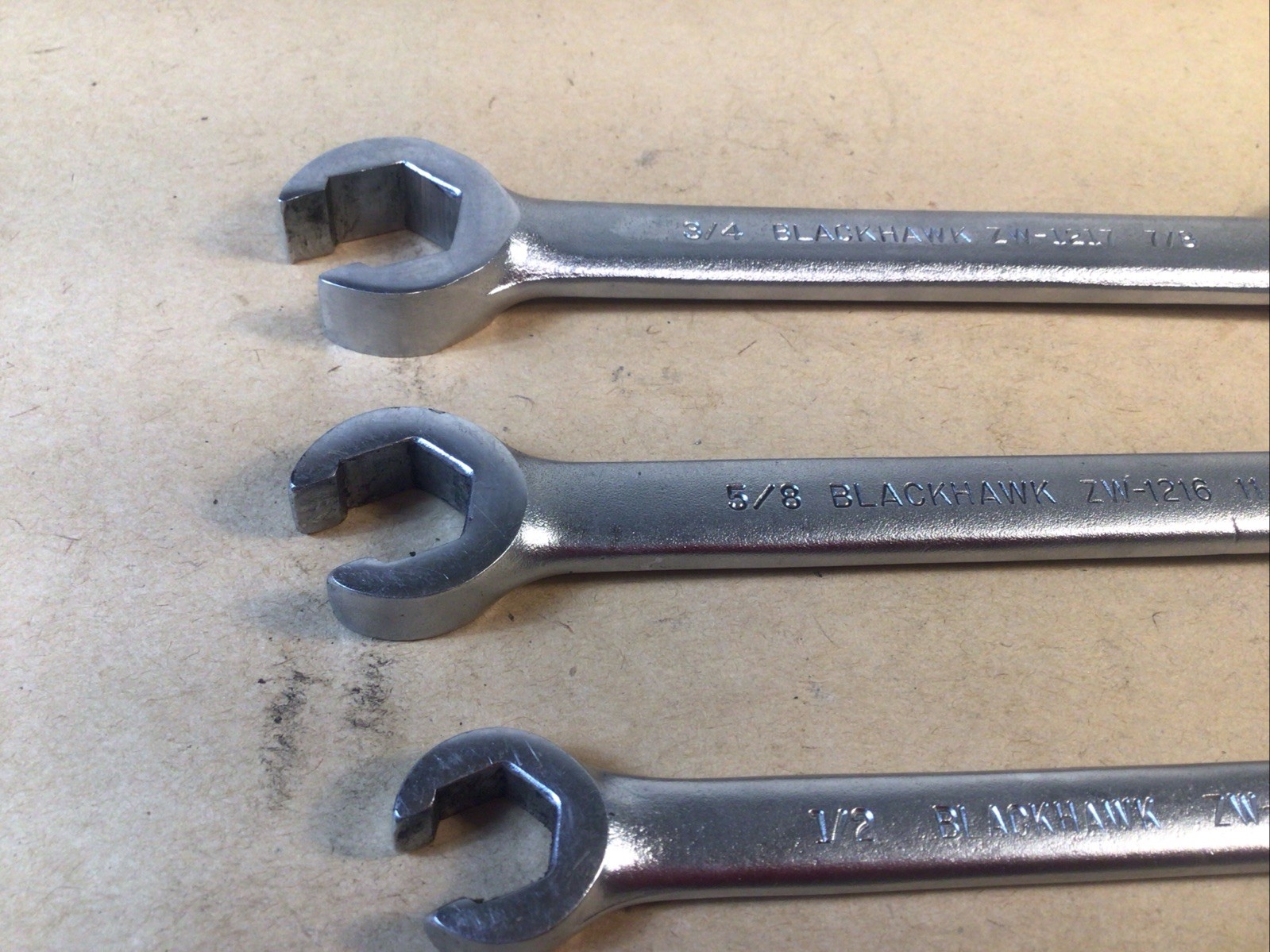 4 Piece – Blackhawk Flare Nut Wrench Set 3/8,7/16,1/2,9/16,5/8,11/16,3/4,7/8”
