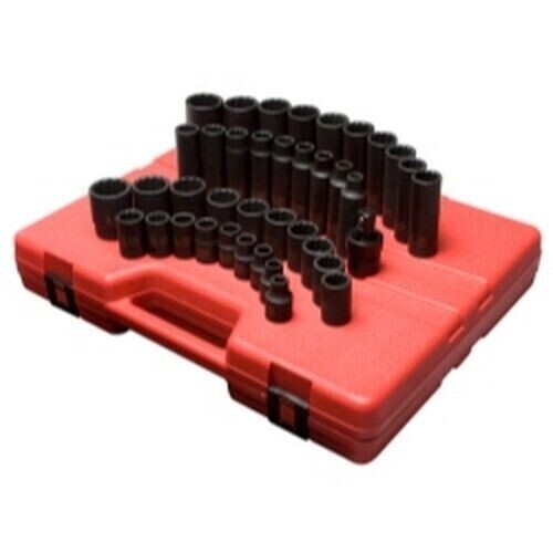 Sunex Tools 2699 39 Piece 1/2″ Drive 12 Point Metric Master Impact Socket Set