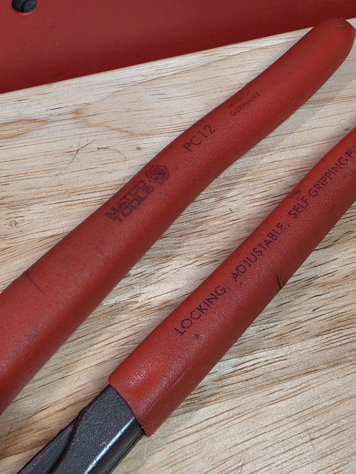 Matco Tools 12″ Pliers Knipex Cobra PC12 Germany Vanadin Red Handle