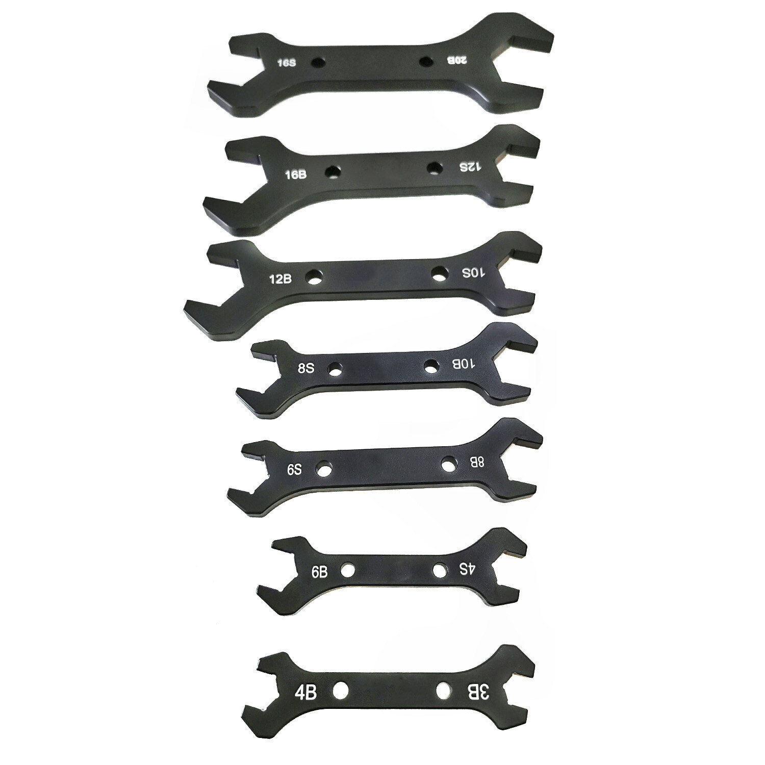 Double Hose Ended Spanner Tool Kits Black Wrench Set AN3 to AN20 US
