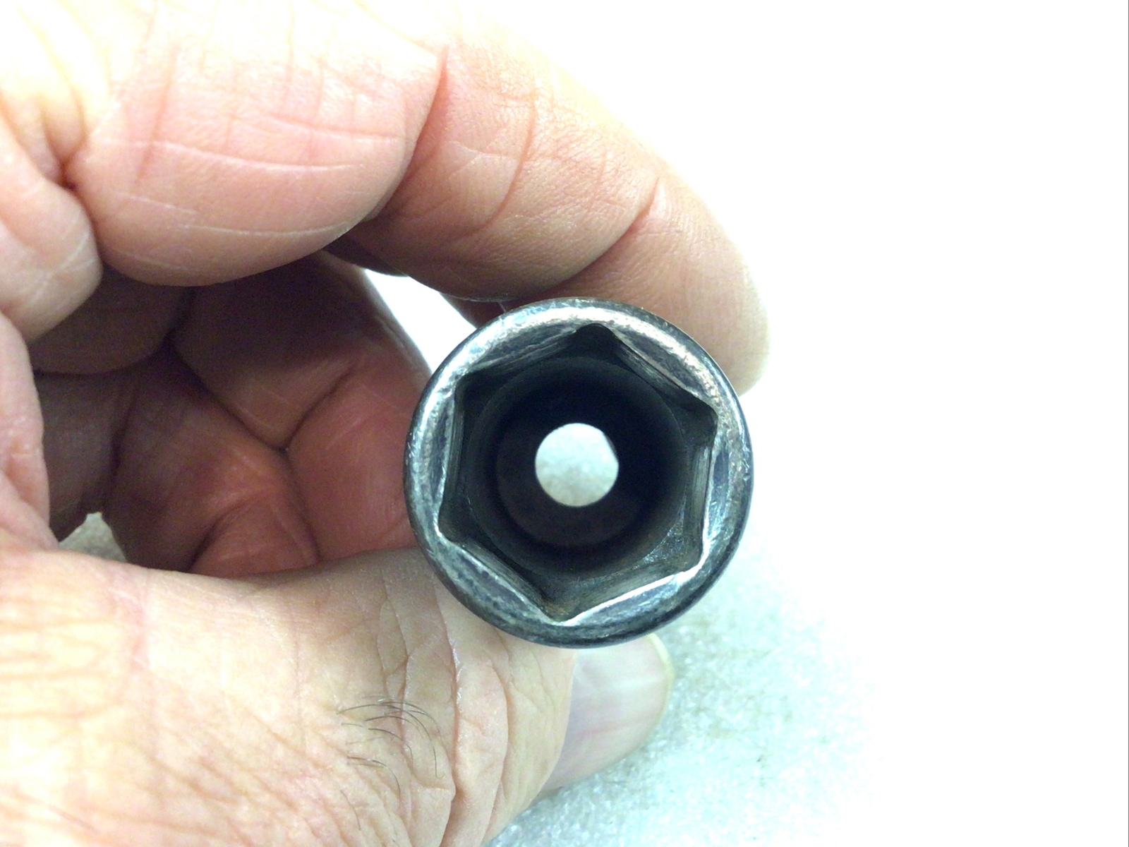 Snap On#SIMF220 – 11/16” , SAE, 6PT., 3/8” Dr., Deep, Impact Socket-USA-NICE-