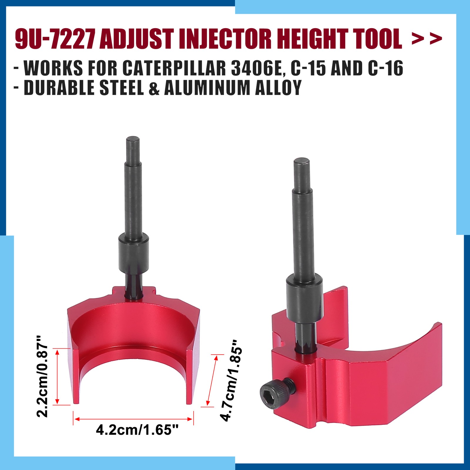 Pack(1) Injector Height Adjust Tool for Caterpillar Engine 9U-7227 9S-9082-A