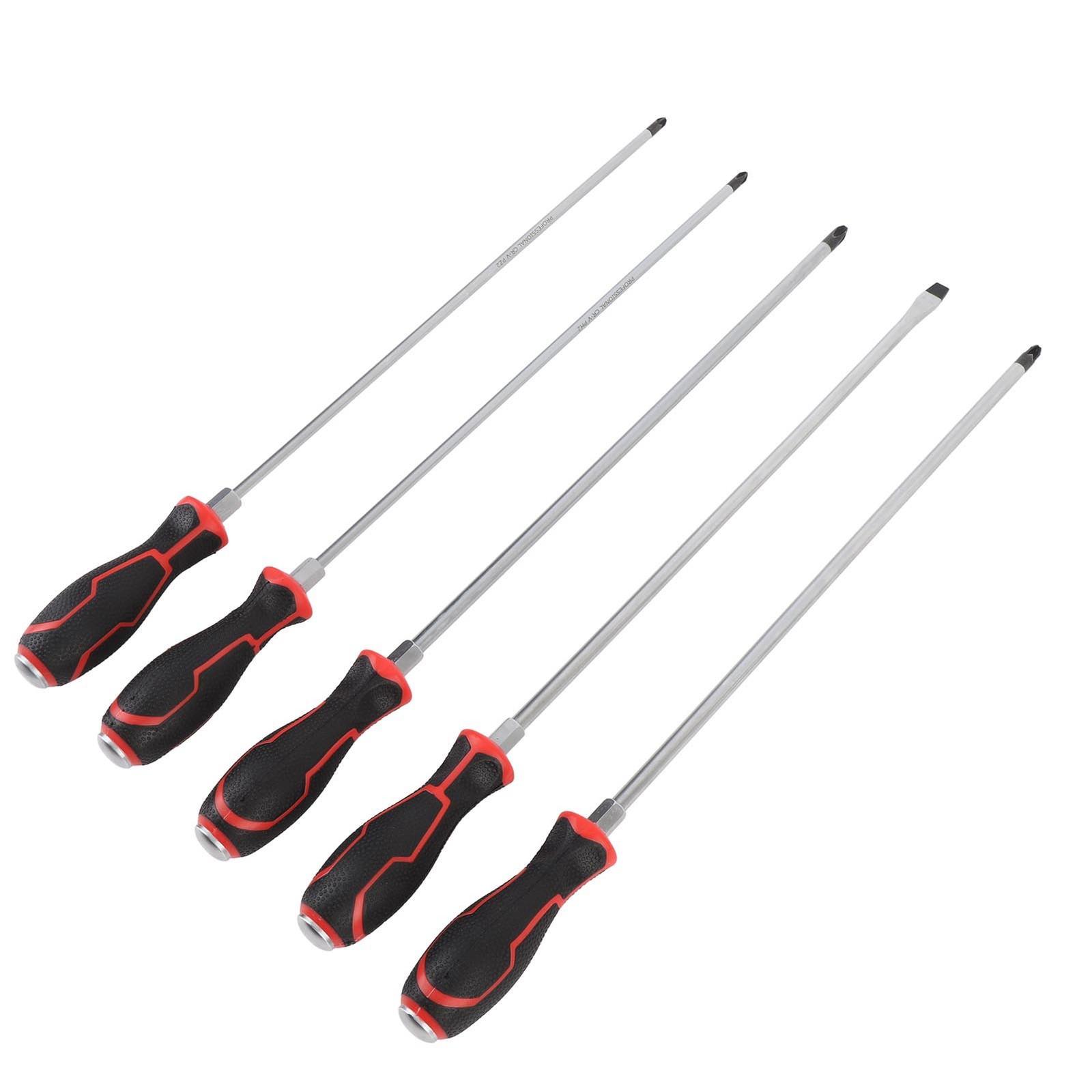 5Pcs 450mm Extra Long Screwdriver Set PH2 PH3 PZ2 PZ3 8mm Magnetic Hea GDUM