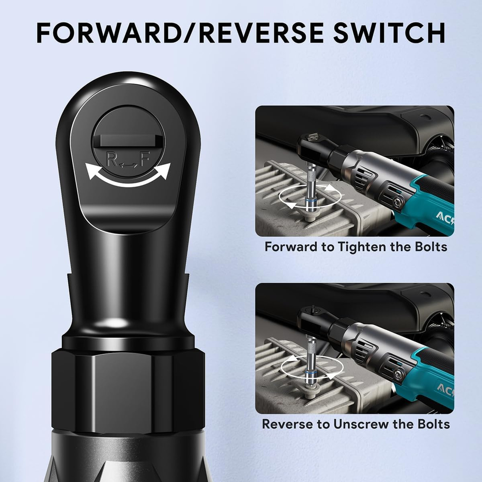 3/8″ Cordless Ratchet Wrench, Compatible with Makita 18V Battery, 74Ft-Lbs