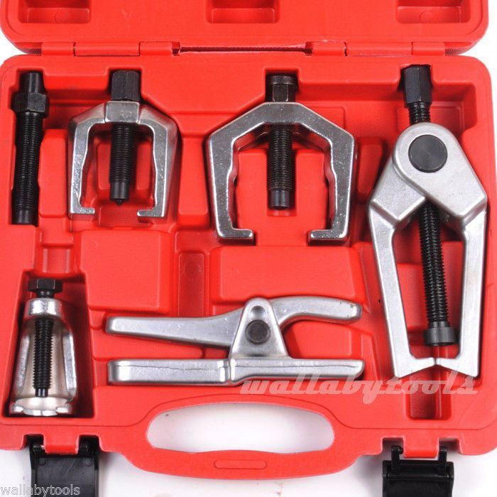5pc Front End Ball Joint Service Tie Rod Tool Kit Set Pitman Arm Puller Remover