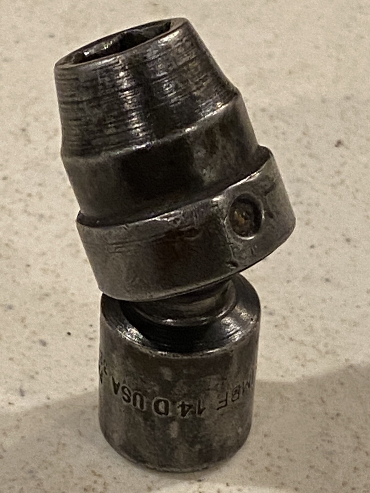 Snap-On 3/8” Drive Shallow Standard 7/16” 6 Point Swivel Impact Socket IMBF14D