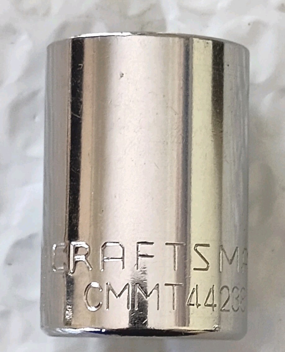CRAFTSMAN TOOLS CMMT44238, 1/2″ DRIVE, 19MM. SOCKET, SHALLOW, 12 PT. *N.O.S*
