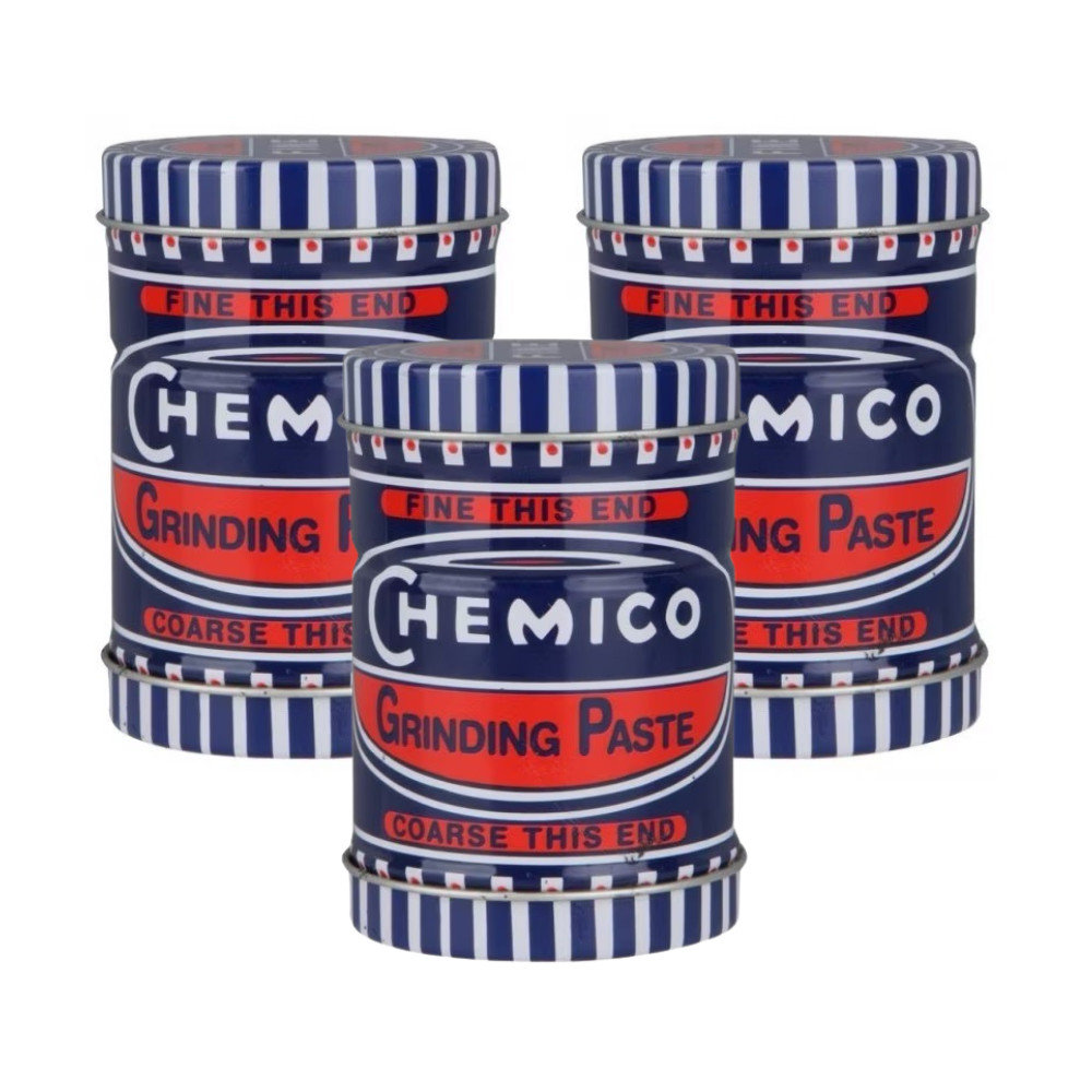 3x Chemico Valve Grinding Paste Fine & Coarse Double End Tin Valve Cleaning 100g