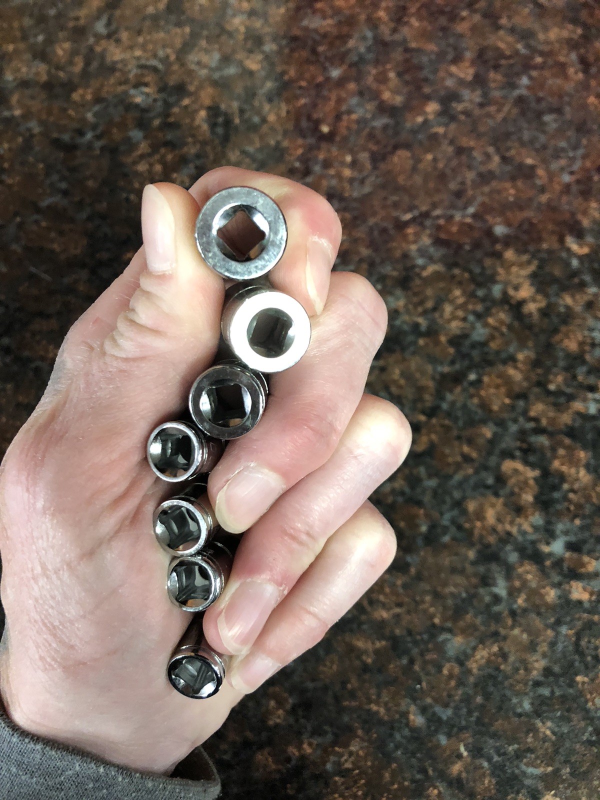 Blue-Point 4, 5, 6, 8, 10, 11, 12, 15mm Stubby 1/4» Drive Sockets (LOOK)