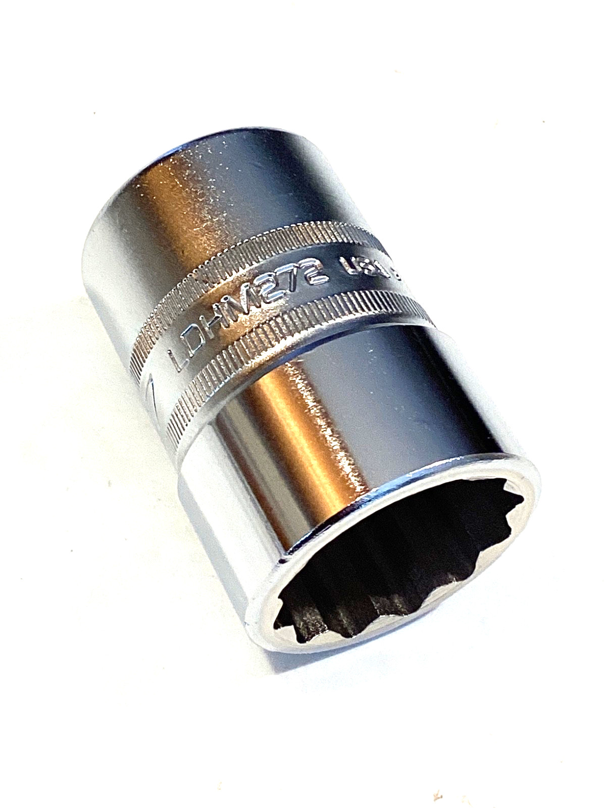 Snap On USA LDHM272 NEW 3/4” Drive 27MM 12 Point Metric Lock Pin Chrome Socket