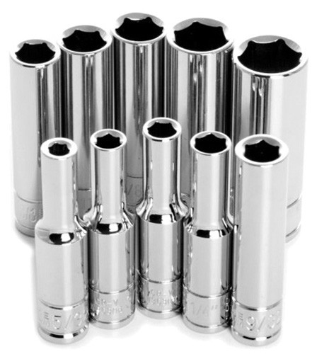 PERFORMANCETOOL W36300 10PC 1/4″ DR 6PT SAE DW SKT SET