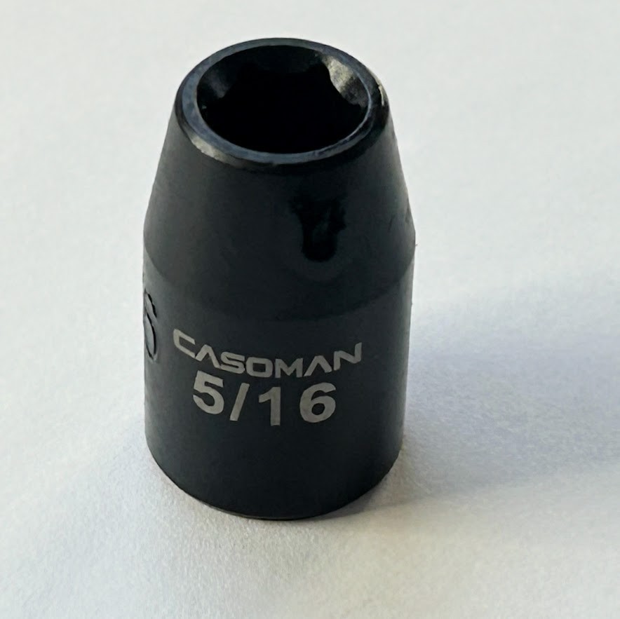Casoman 5/16″ x 3/8″ Dr Standard Impact Socket 6 Point Free USA Shipping
