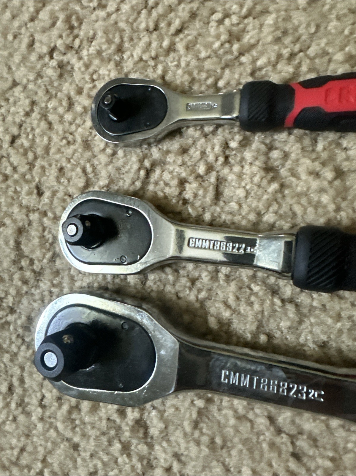 3-pc Craftsman 1/4, 3/8, And 1/2 Drive 72-tooth Ratchet Comfort Grip