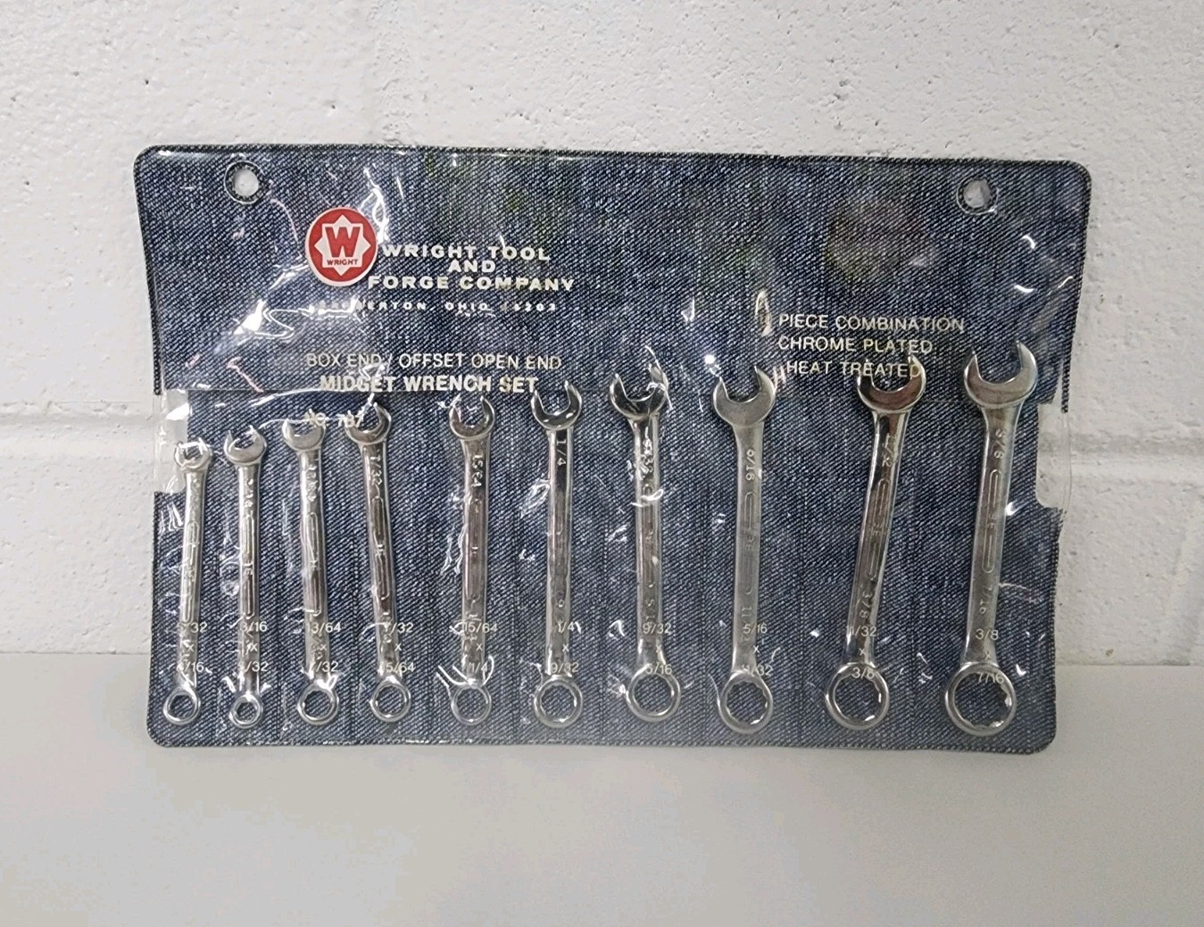 Vintage Wright Tool – NOS Midget Combination SAE 10pc Wrench Set -#787 – NMINT!