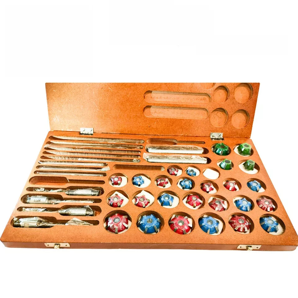 39 pcs Valve Seat Carbide Tipped Cutter Set For Vintage & Modern Car & Bikes USA